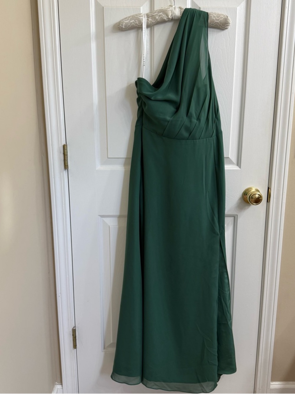 Azazie Women's Custom Phaedra Formal Bridesmaid Dress Dark Green W Garment Bag